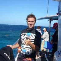 Nigel getting ready to do his first intro dive on board Passions of Paradise.